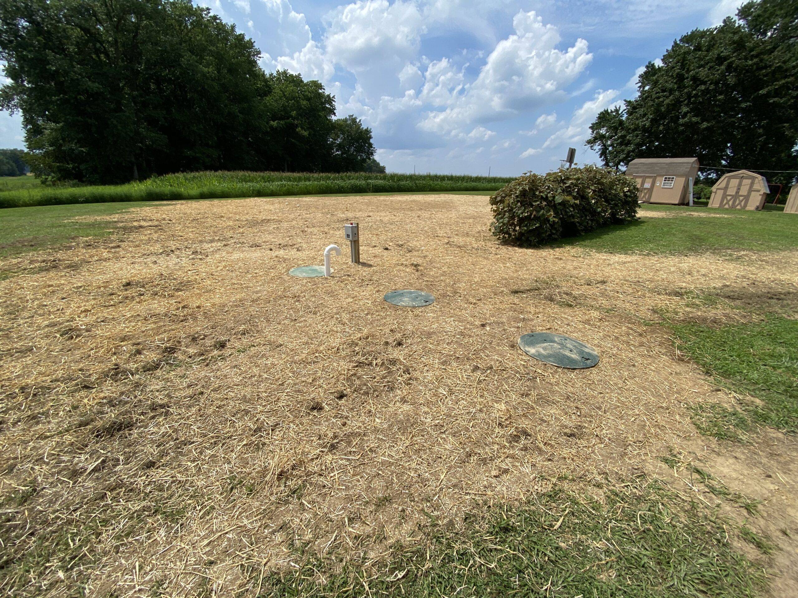 image of field where drain field maintenance has taken place